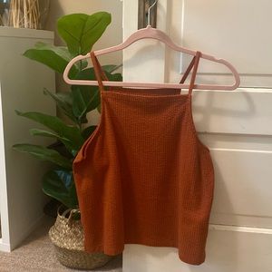 Madewell square neck cropped tank